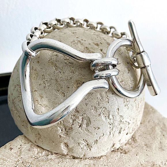 Stainless Steel Wrap Chain Link Bracelet Statement Bracelet Handmade Unique - Picture 4 of 9